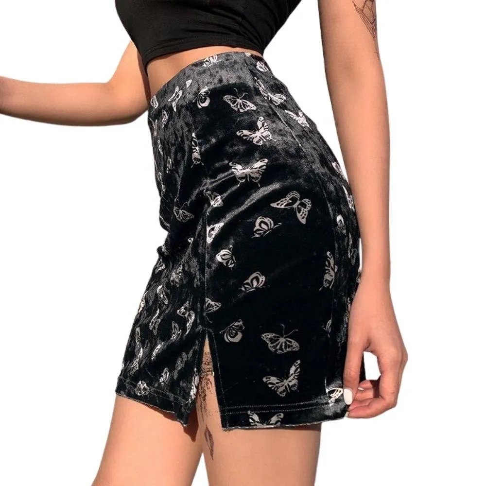 Chinese Asia Style Butterfly Pencil Skirt: Summer Clubbing Casual Skirt