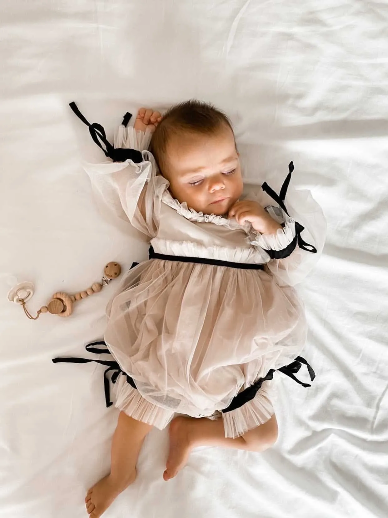 Coco-Caramel Tulle Romper