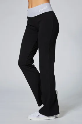 Contrast Band Bootcut Jersey Trousers