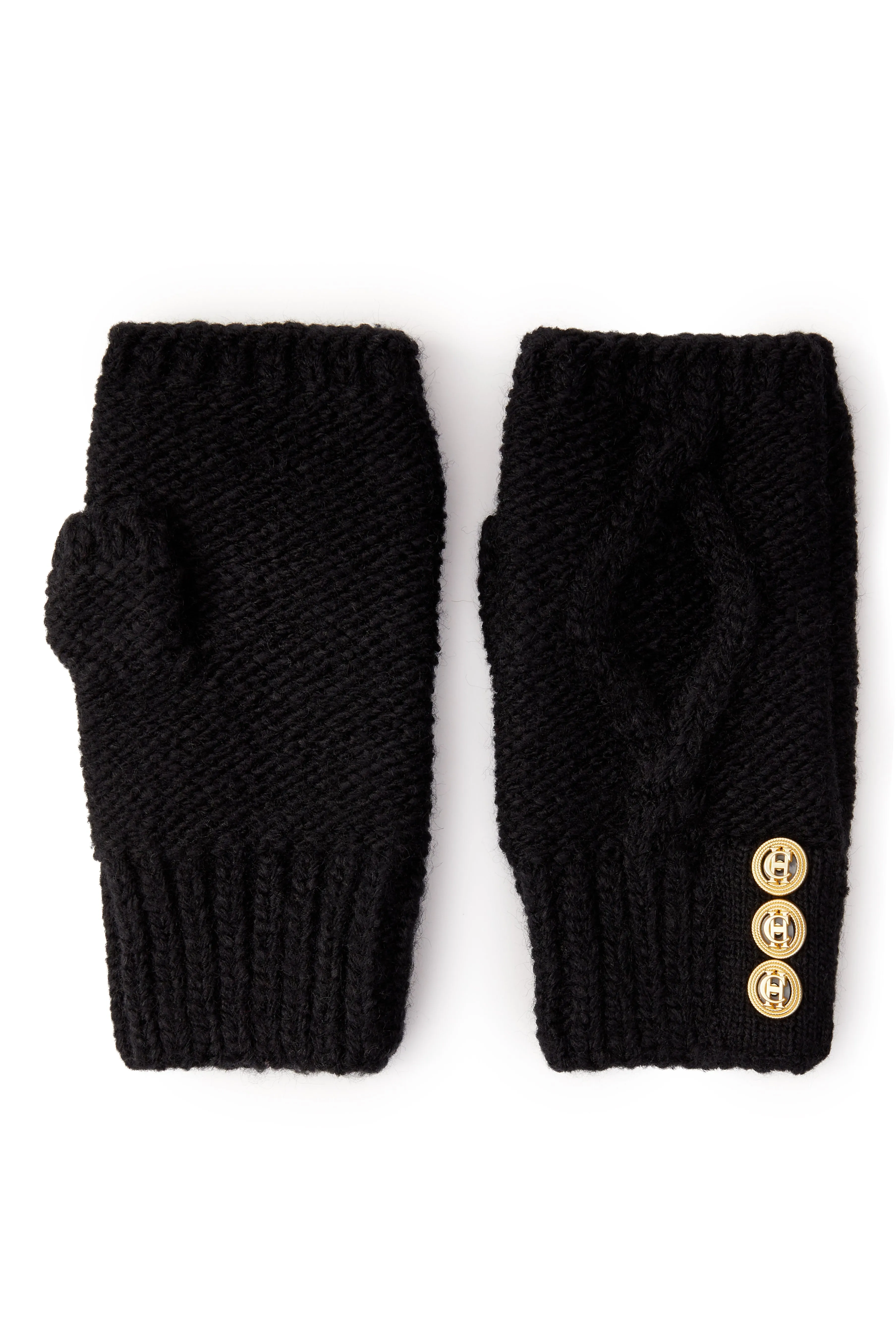 Cortina Fingerless Gloves (Black)