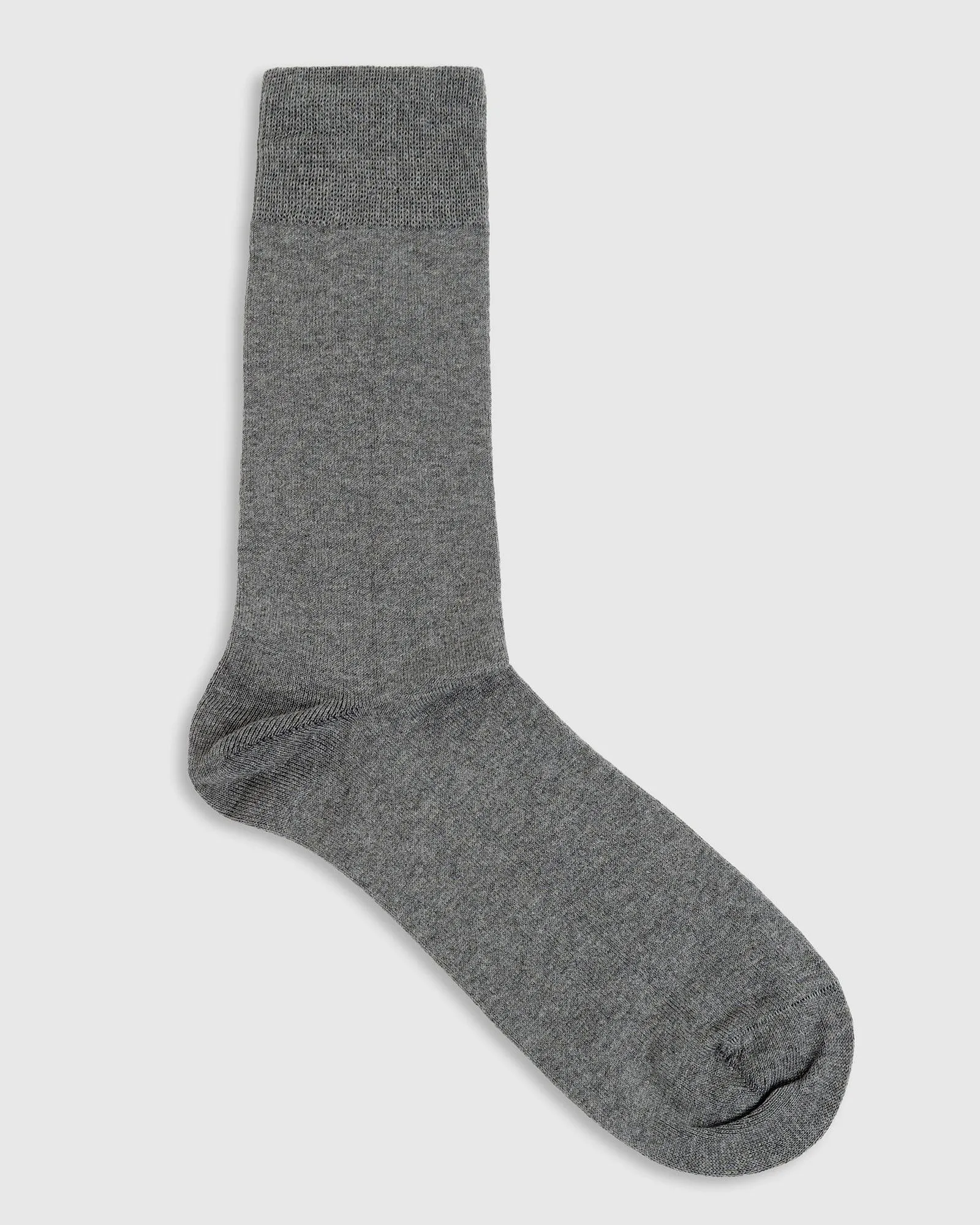 Cotton Dark Grey Solid Socks - Raylly