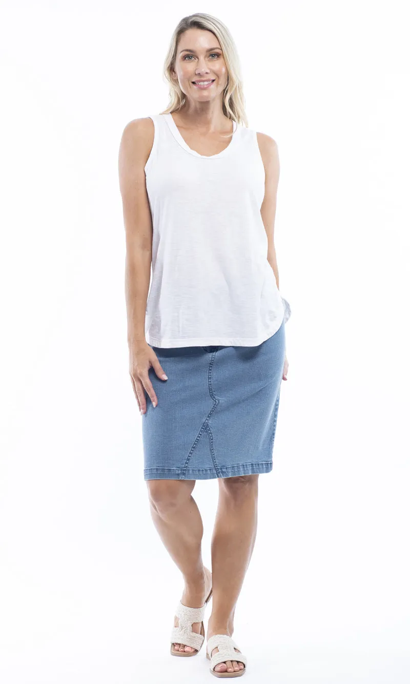 Cotton Denim Skirt Essentials, More Colour