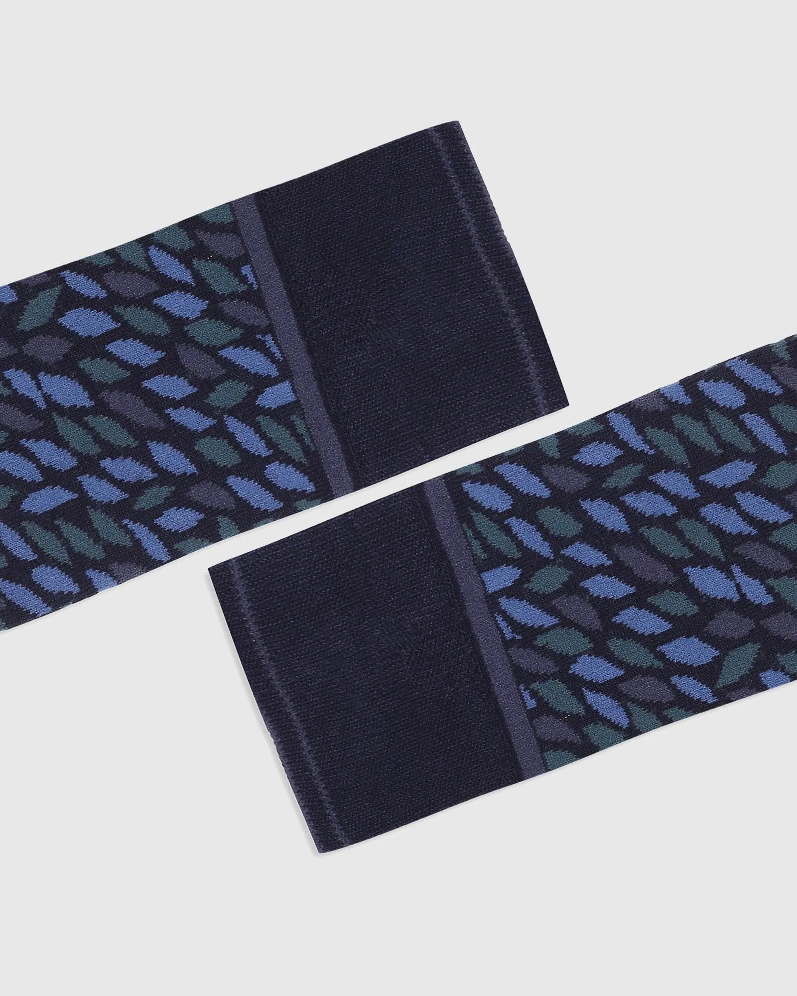 Cotton Navy Printed Socks - Qias