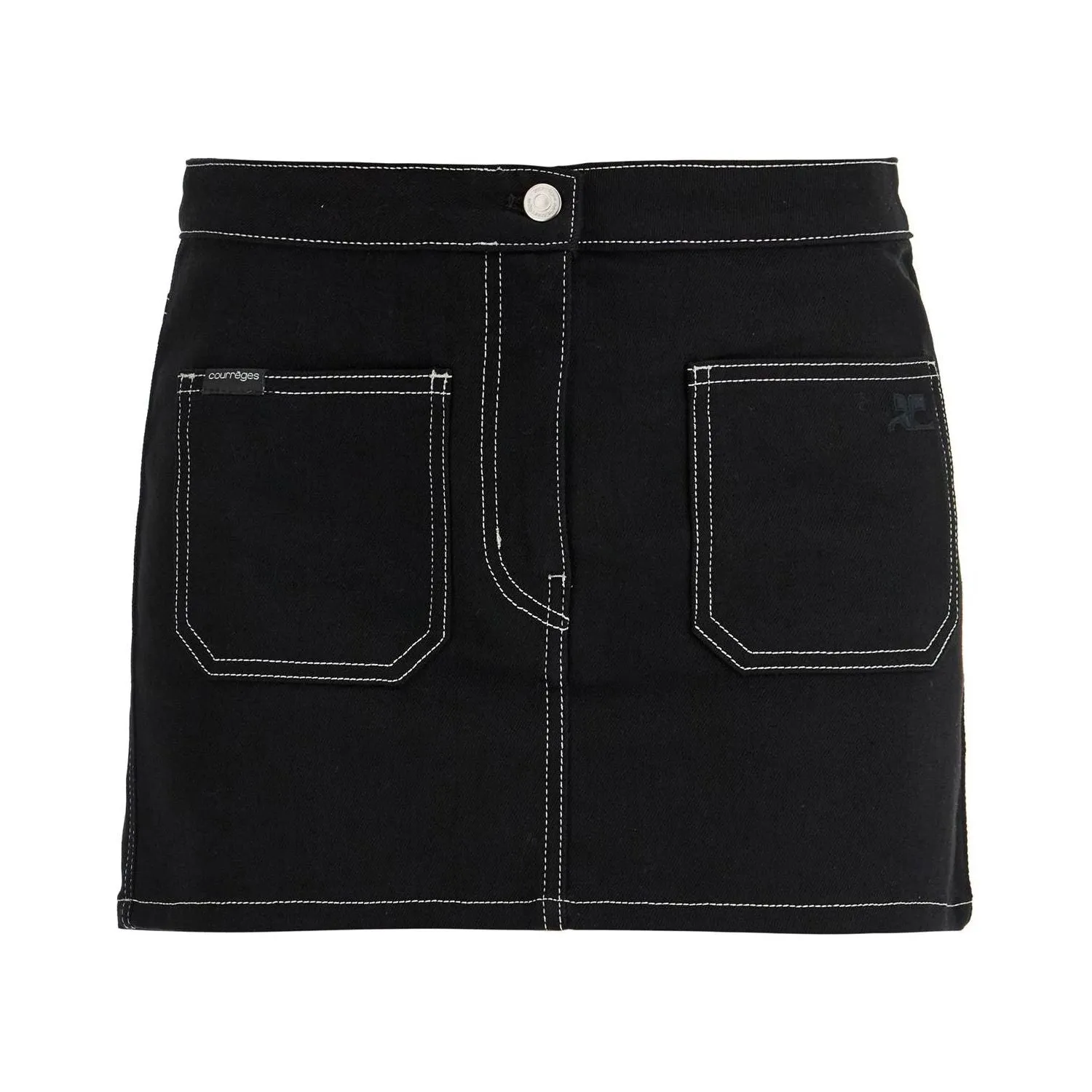 Courreges denim mini skirt