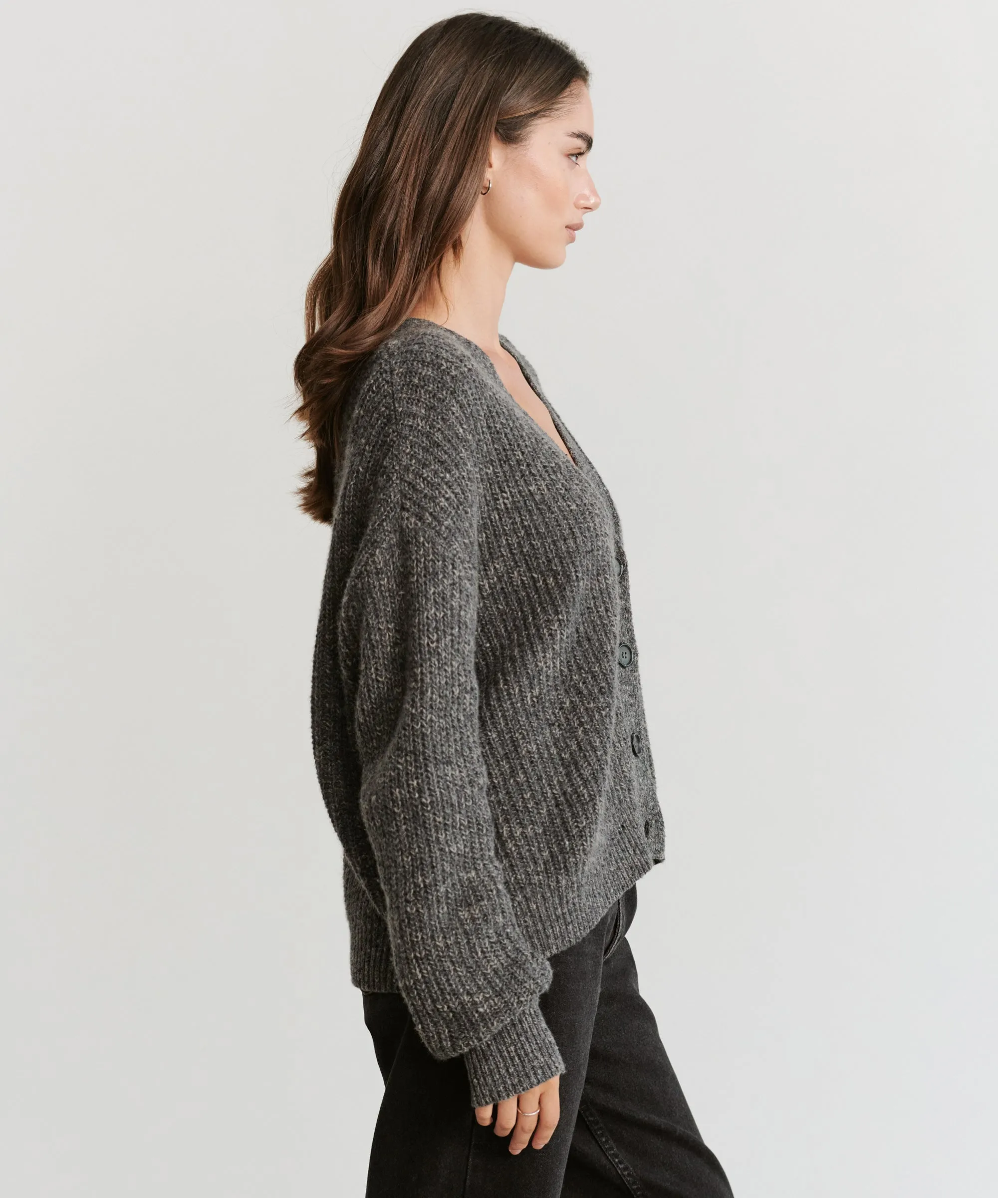 Cropped Cashmere Cocoon Cardigan