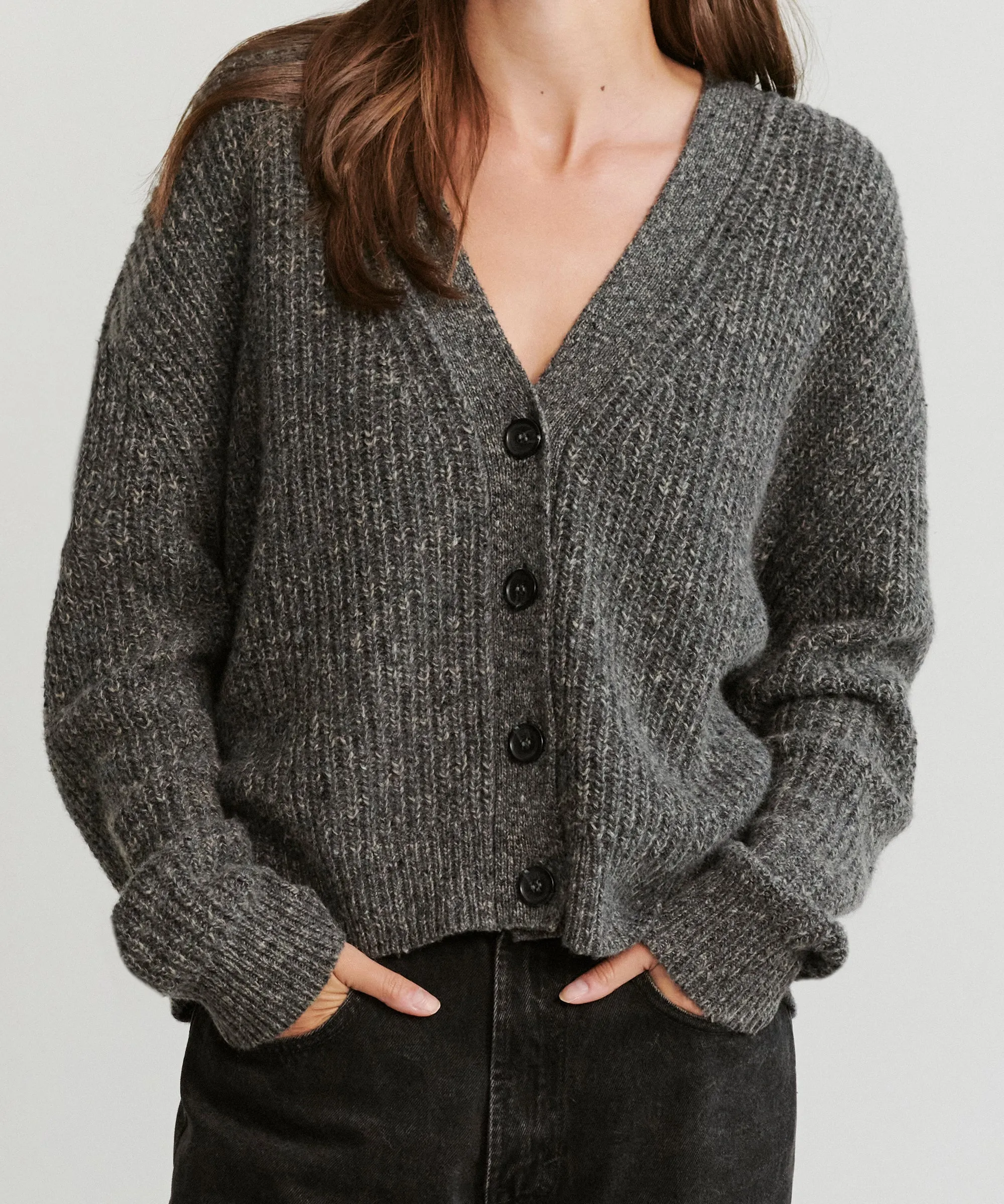 Cropped Cashmere Cocoon Cardigan