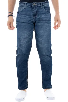 CULTURA Boy's Slim Fit Washed Stretch Denim Pants