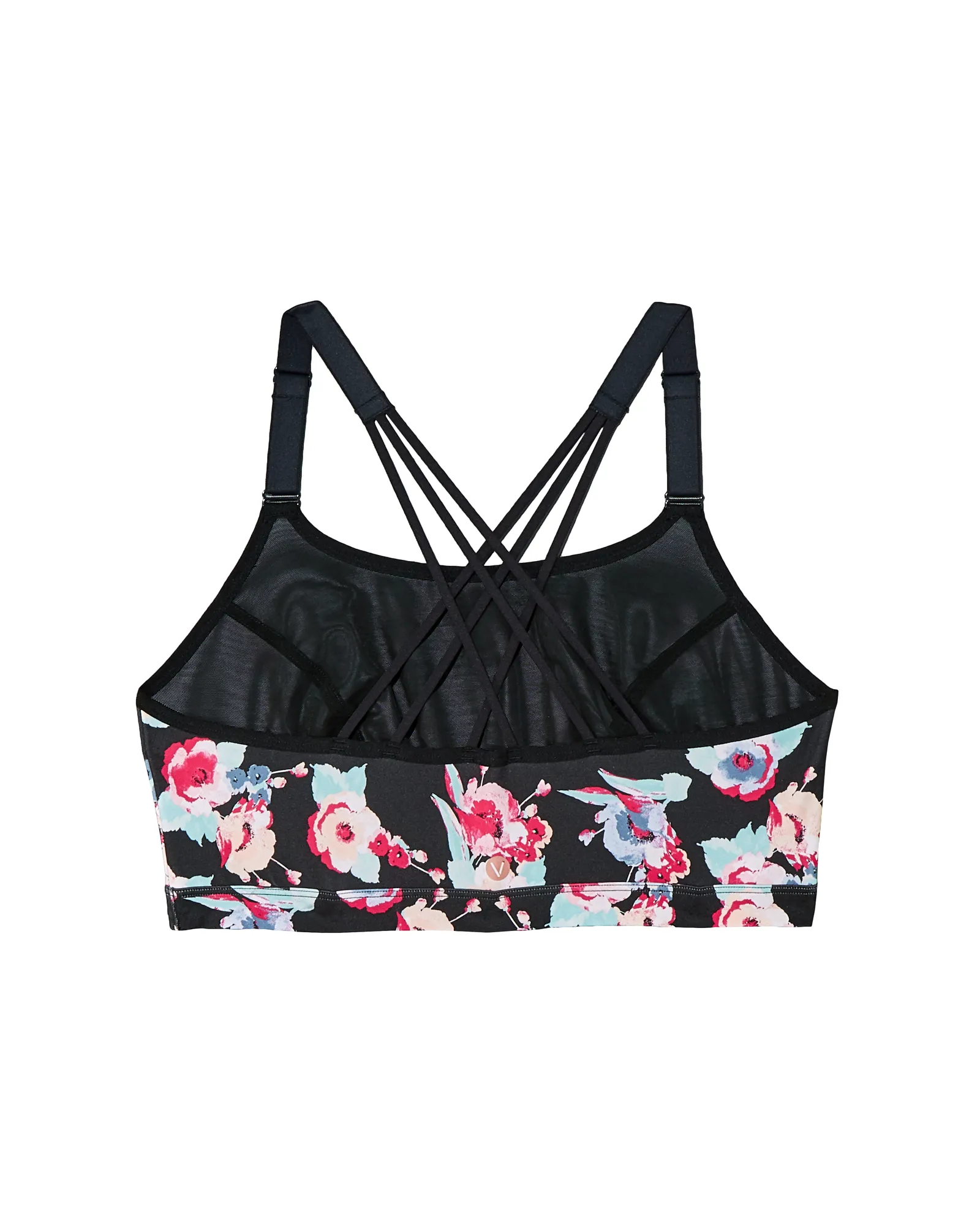 Cumberland Strappy Sports Bra | Black / Coral