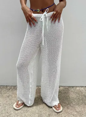 Darcie Knit Pants White