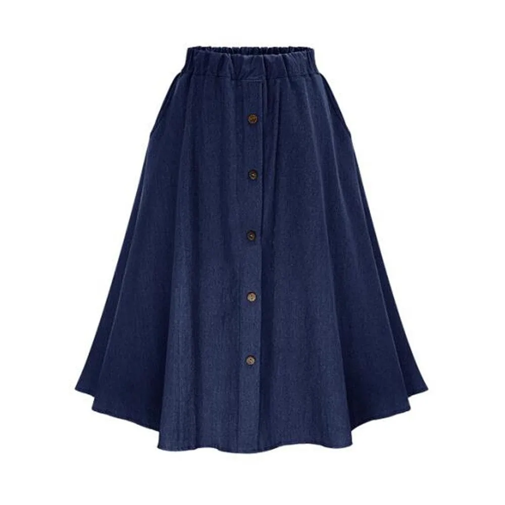 Denim High Waist Skirt