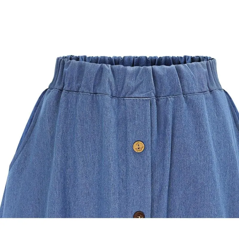 Denim High Waist Skirt