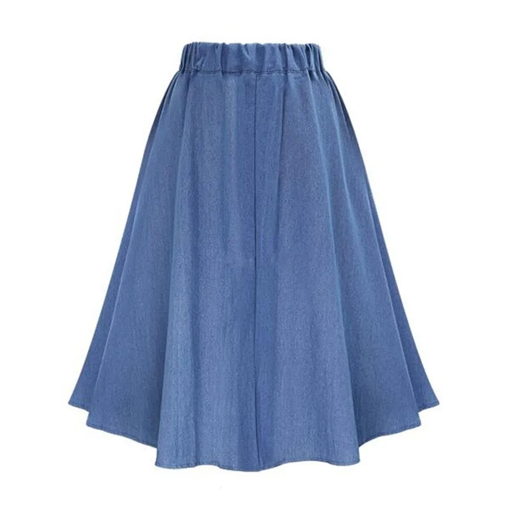 Denim High Waist Skirt