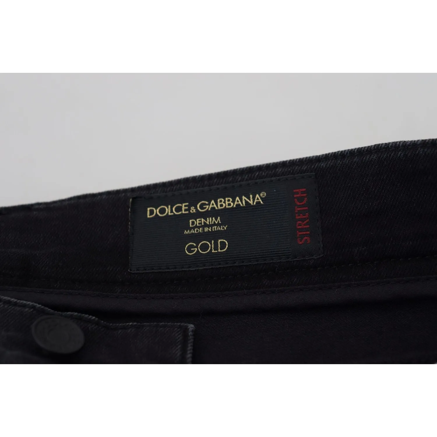 Dolce & Gabbana Sleek Black Cotton Blend Denim Pants