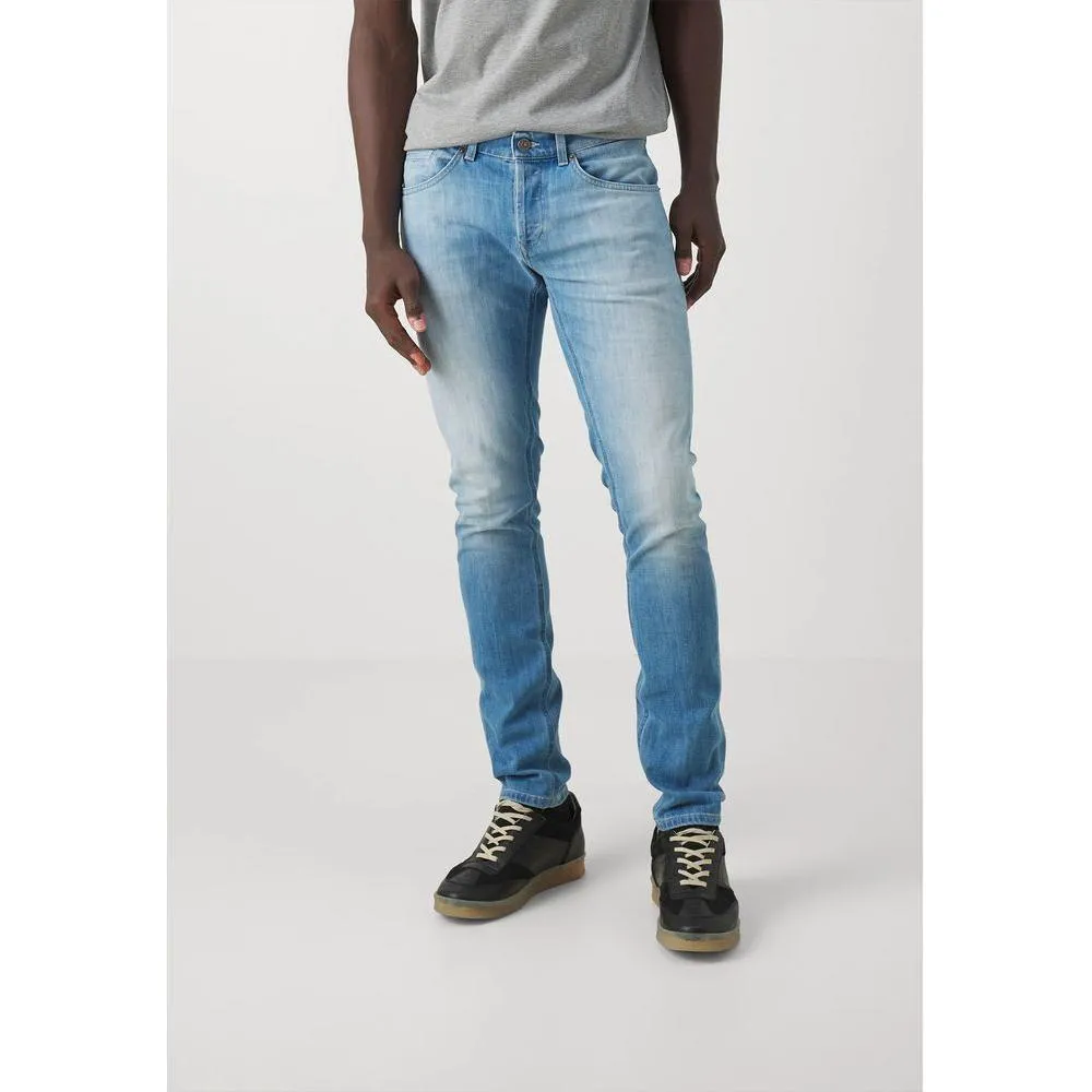 Dondup Sleek Light Blue Stretch Denim for Men