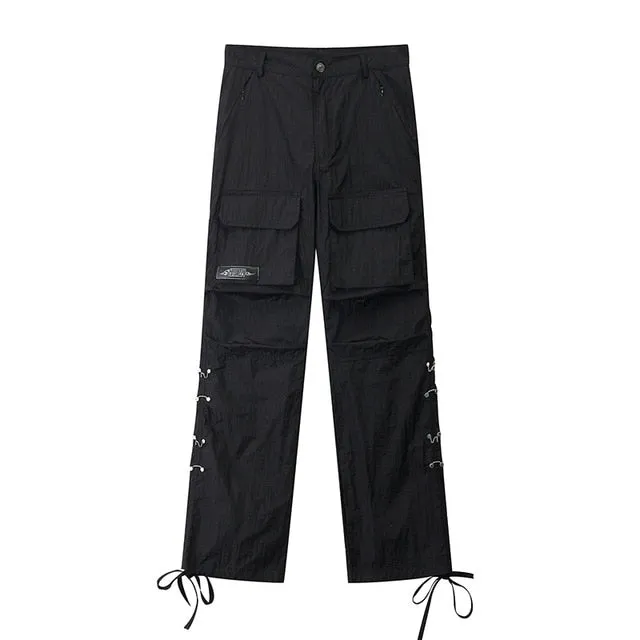 Double Hooks Streetwear Loose Cargo Pants