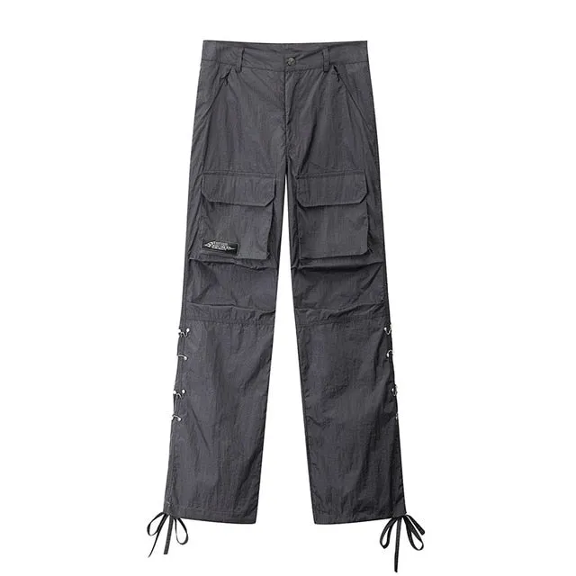 Double Hooks Streetwear Loose Cargo Pants