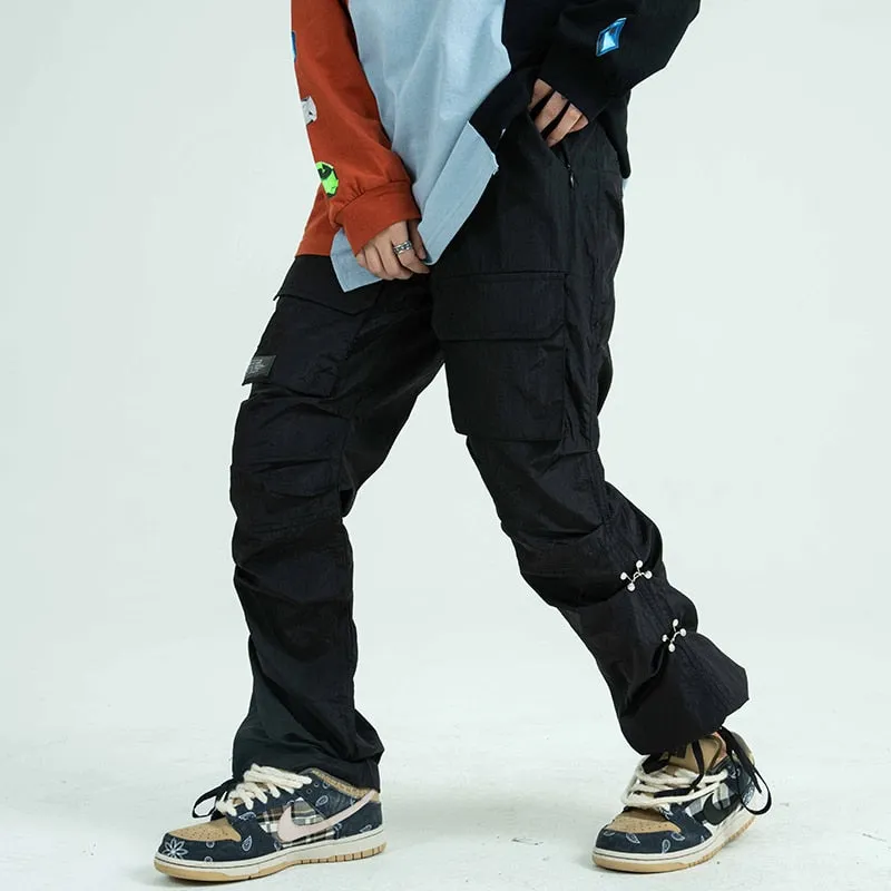 Double Hooks Streetwear Loose Cargo Pants