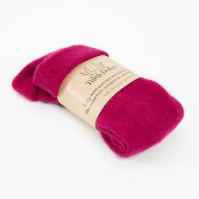 Dusky Magenta Cashmere Fingerless Gloves