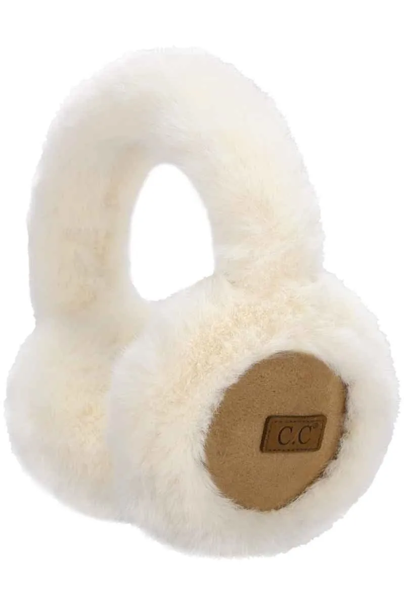 EMS4491 Vegan Suede and Fur Earmuffs