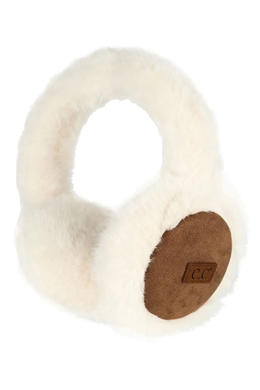 EMS4491 Vegan Suede and Fur Earmuffs