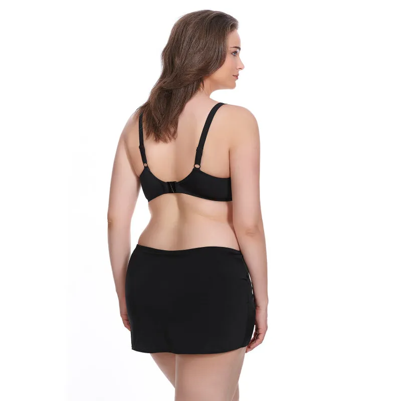 Essentials Black Wrap Skirted Brief - Elomi Swim