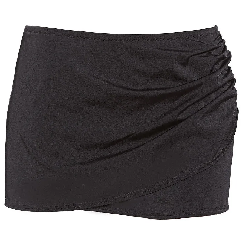 Essentials Black Wrap Skirted Brief - Elomi Swim