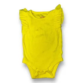 Girls Cat & Jack Size 3-6 Months Yellow Ruffle Ribbed Romper