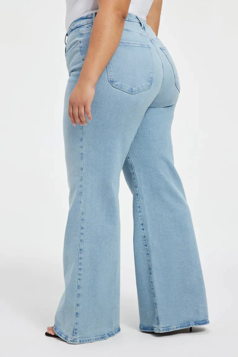 Good Waist Palazzo Jeans Light Blue