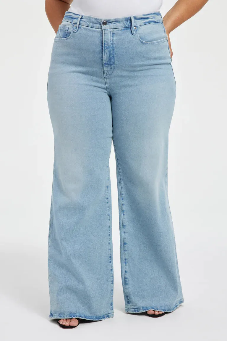 Good Waist Palazzo Jeans Light Blue