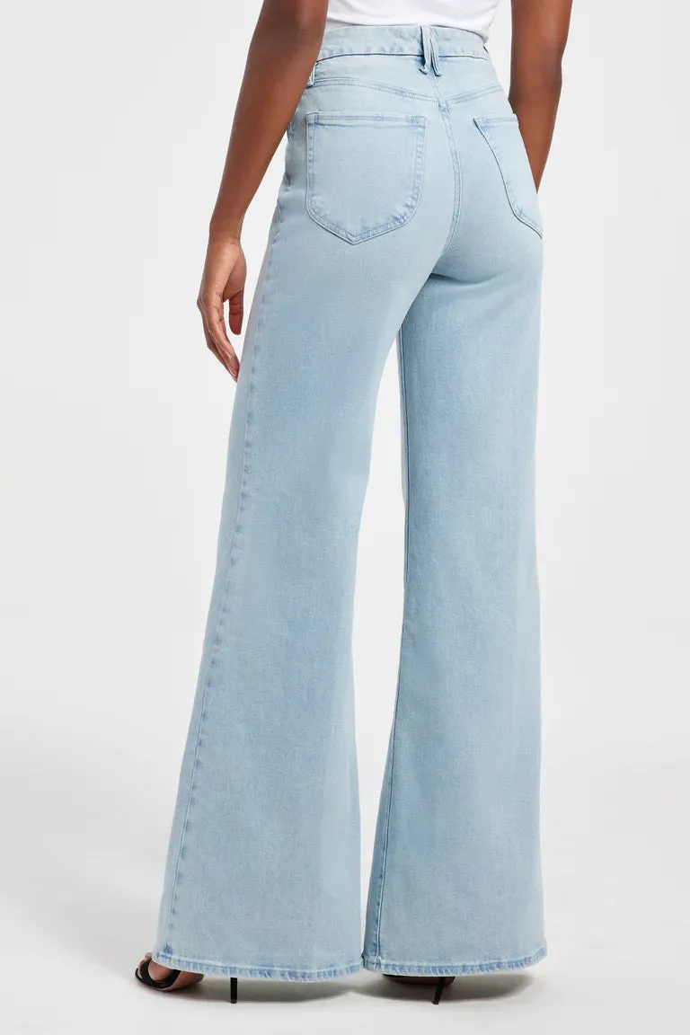 Good Waist Palazzo Jeans Light Blue