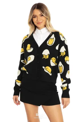 Gudetama Black Cropped Cardigan