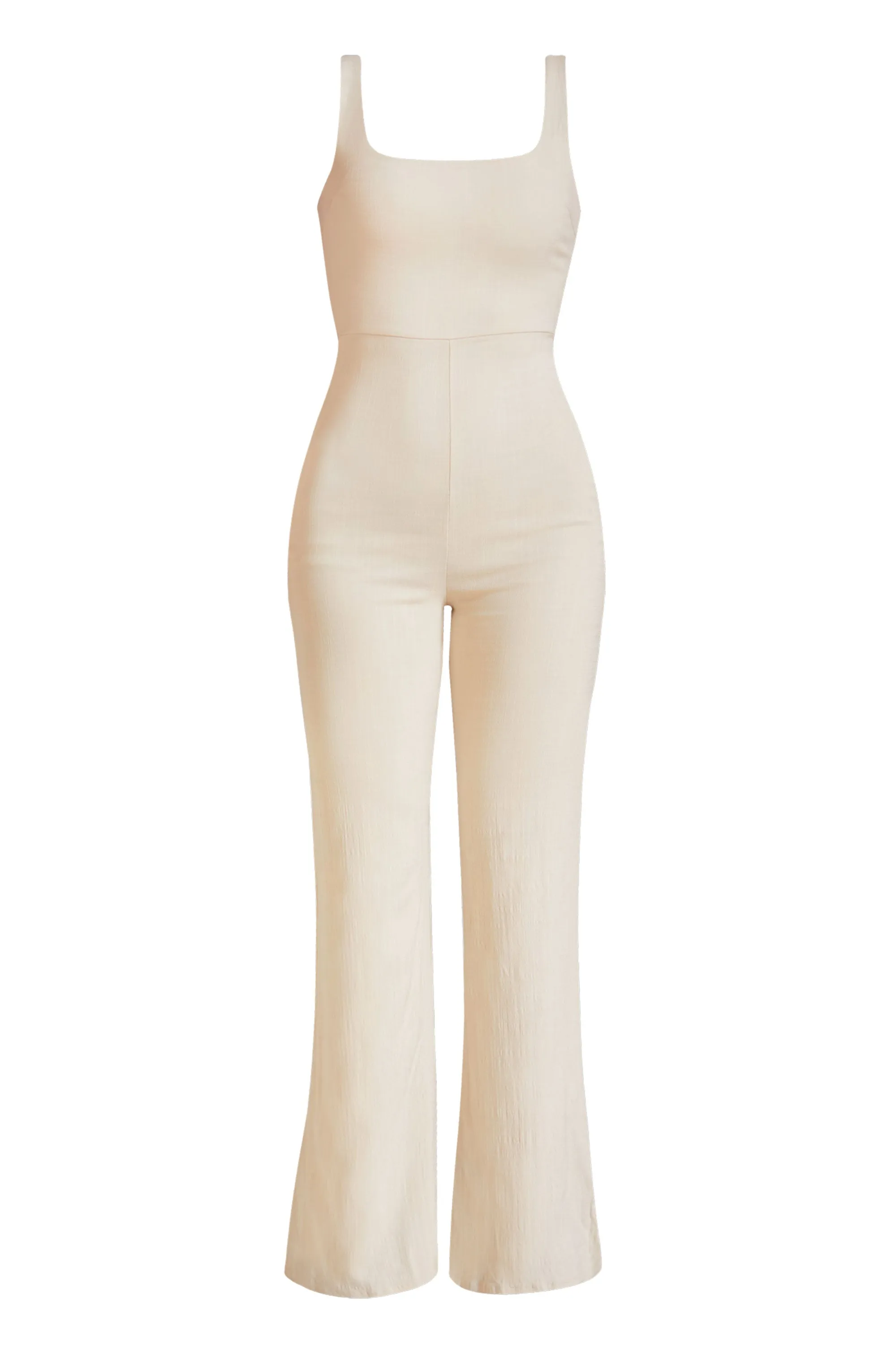 Gwyneth Natural Sleeveless Jumpsuit