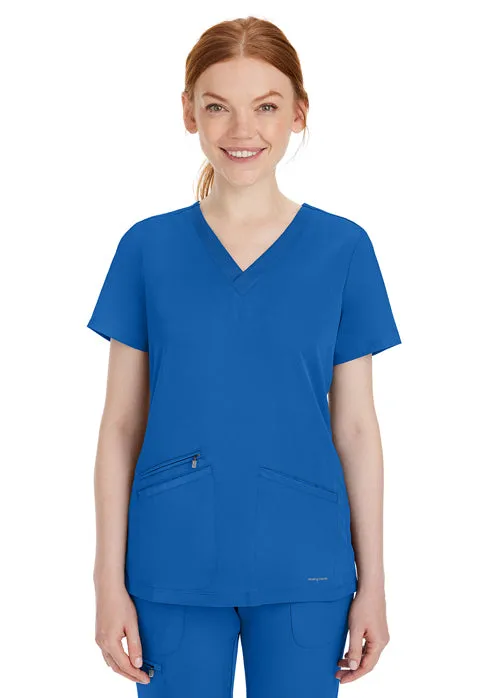 HH Works by Healing Hands Women's Mariah Rib Trim Scrub Top 2530