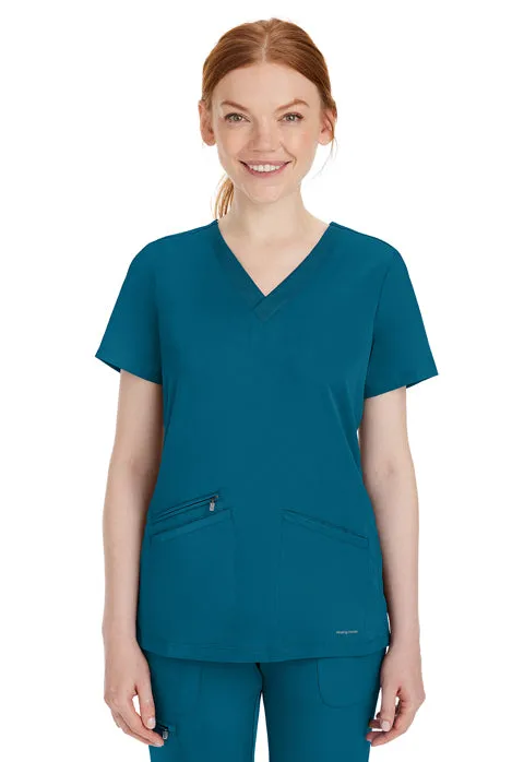 HH Works by Healing Hands Women's Mariah Rib Trim Scrub Top 2530