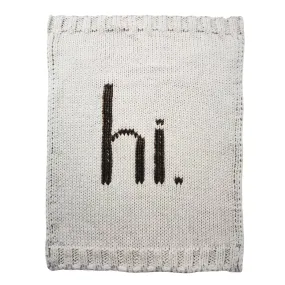 hi. Hand Knit Blanket Black