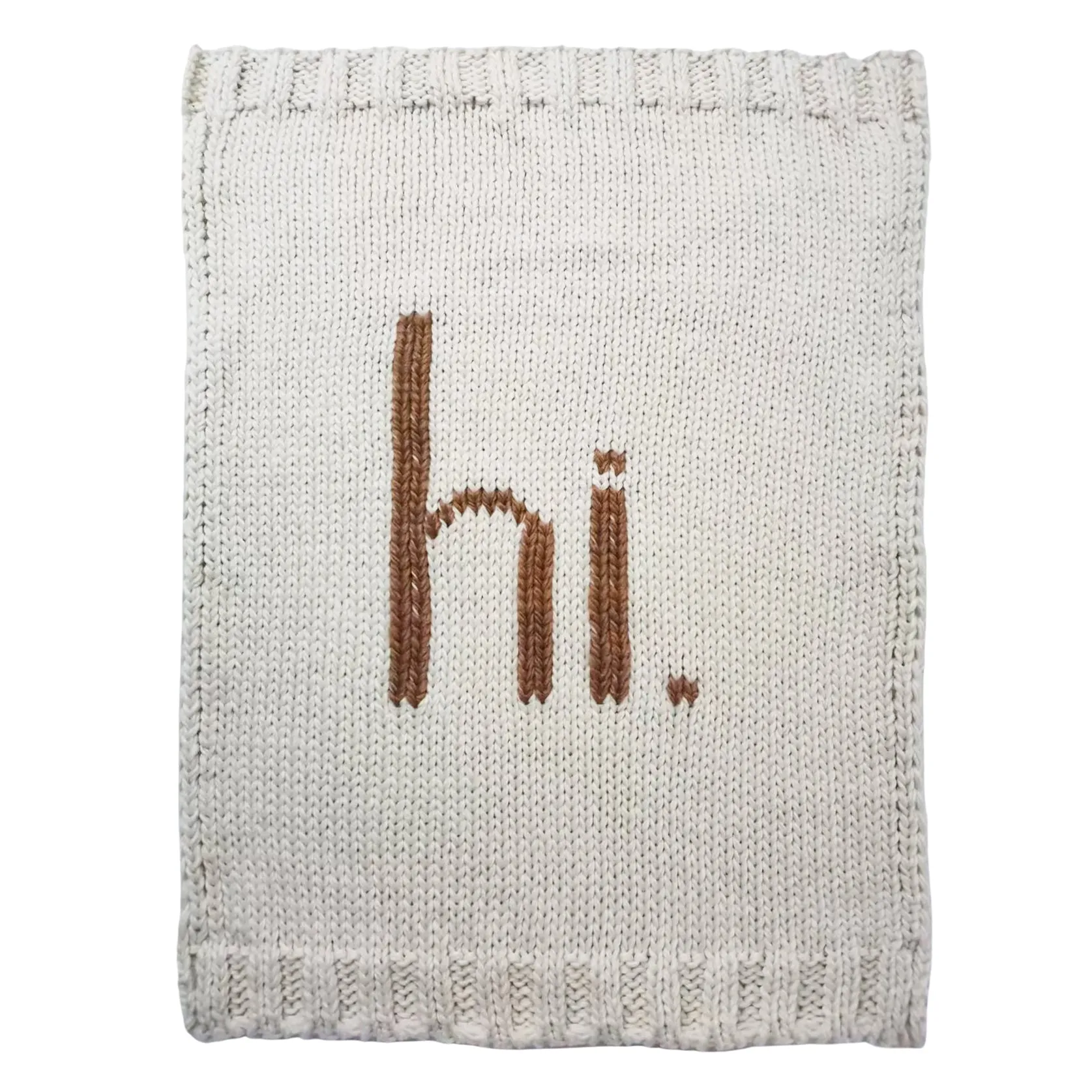 hi. Hand Knit Blanket Pecan