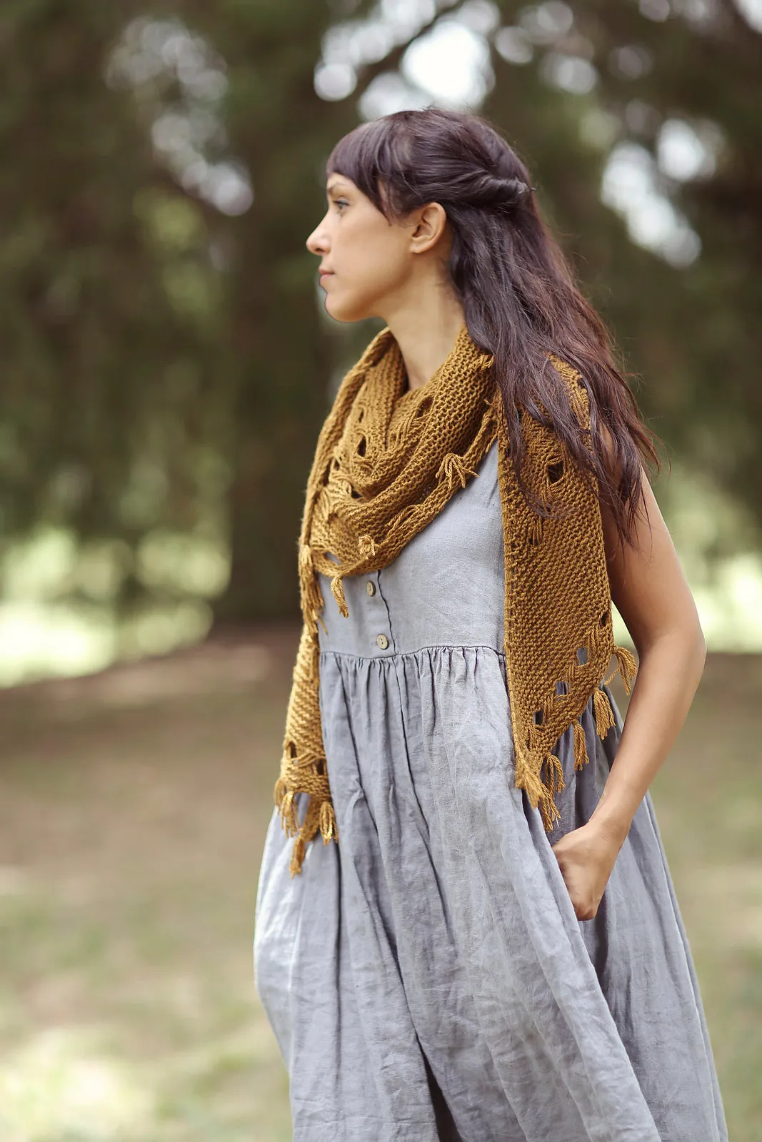 Hipster Shawl, Joji. Print Knitting Pattern