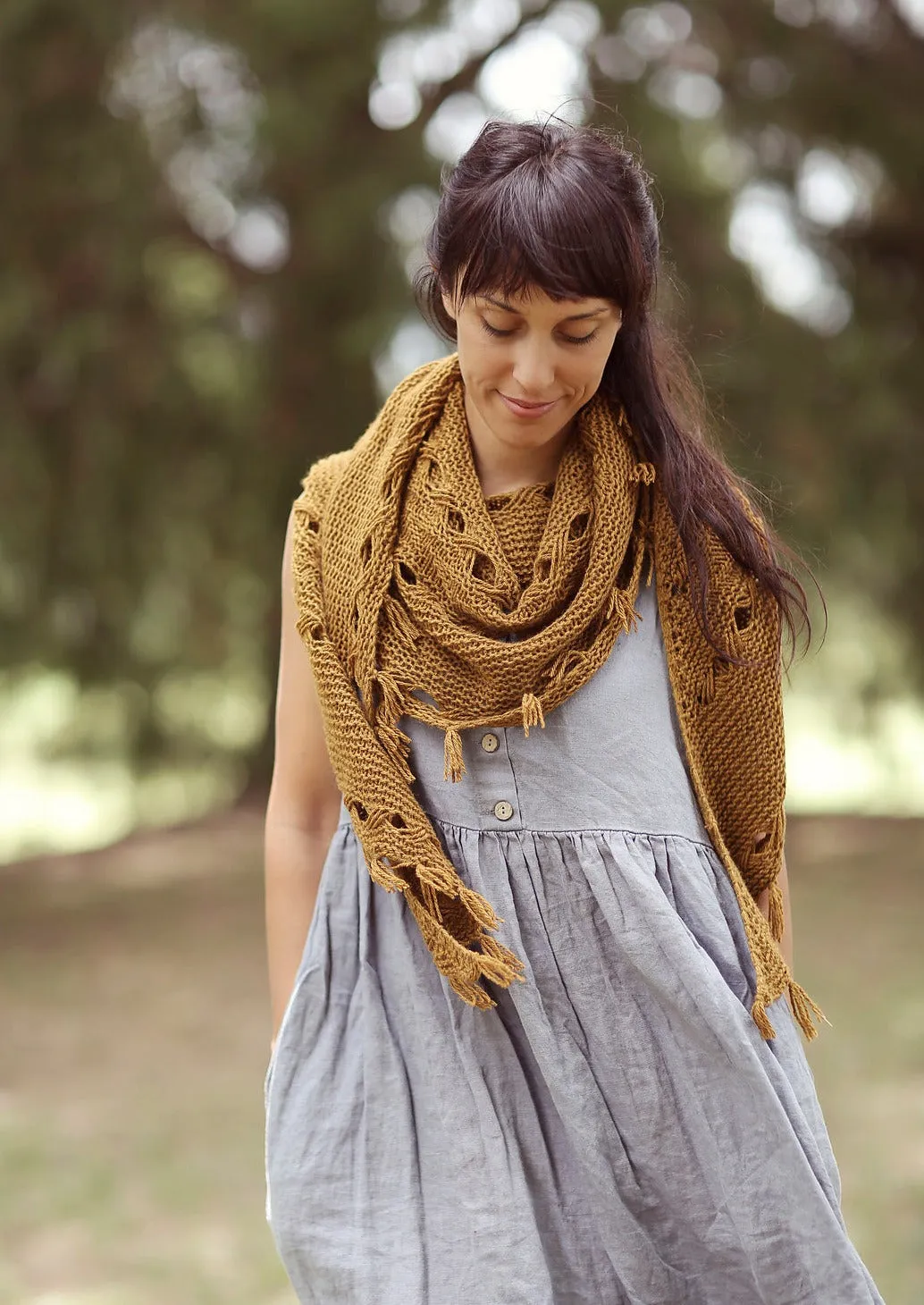 Hipster Shawl, Joji. Print Knitting Pattern