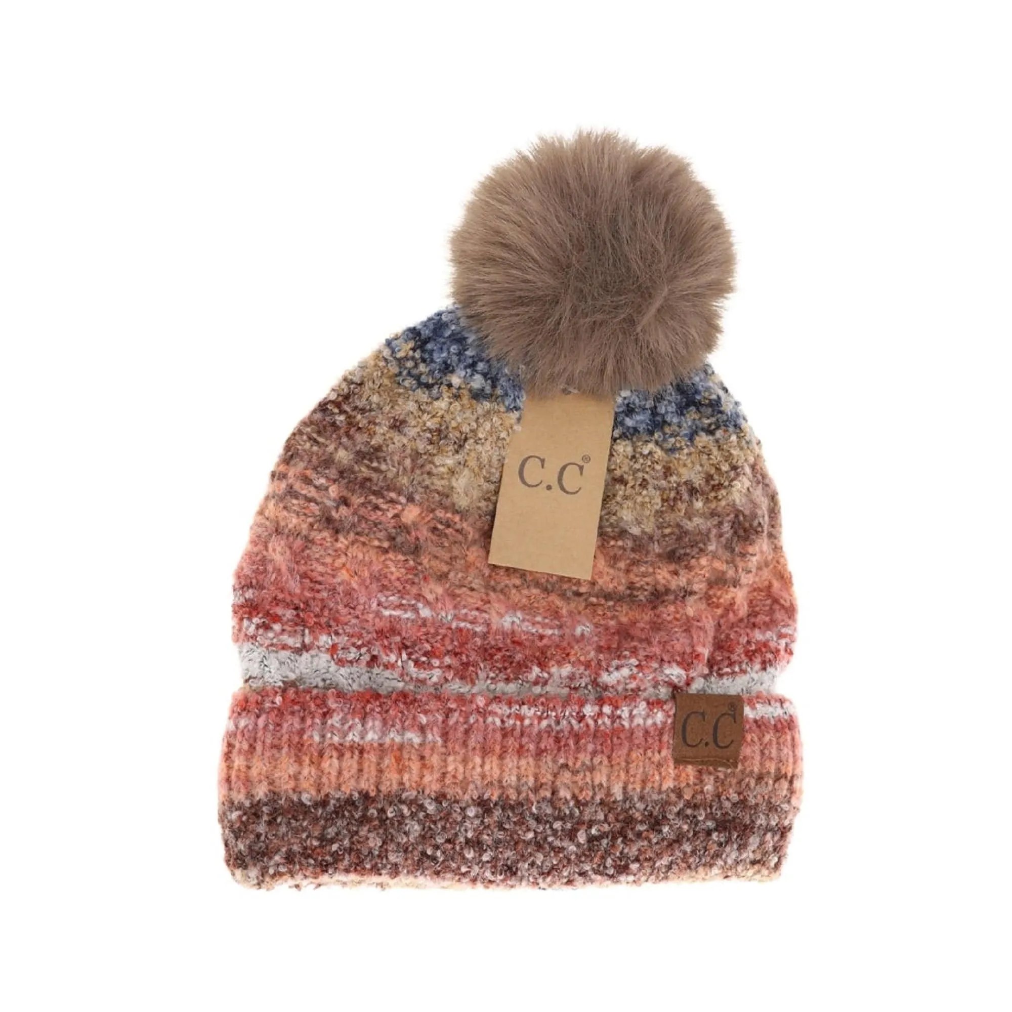 HTC0041 Luna Space Dye Pom Beanie