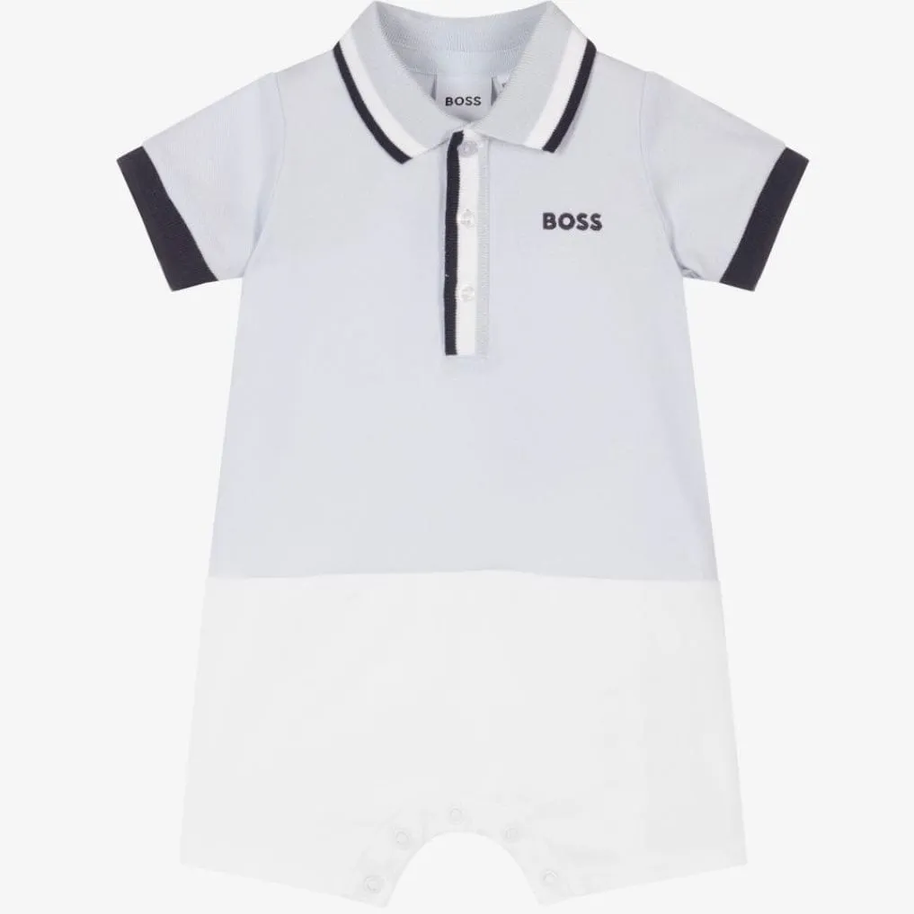 HUGO BOSS - Polo Romper - Blue / White