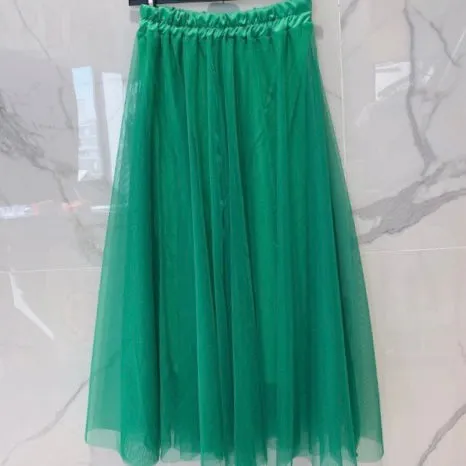 Isabel Tulle Skirt - Green