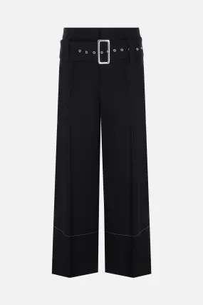 jersey wide-leg cropped pants