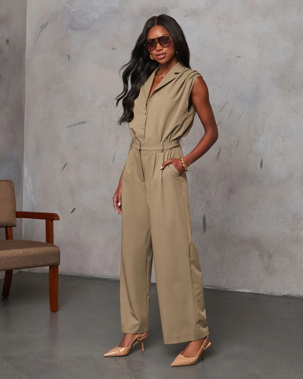 Kason Fitted Waist Utility Jumpsuit