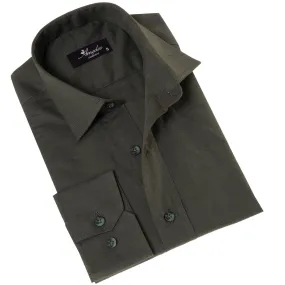 Khaki European Linen Tailor Fit Shirt