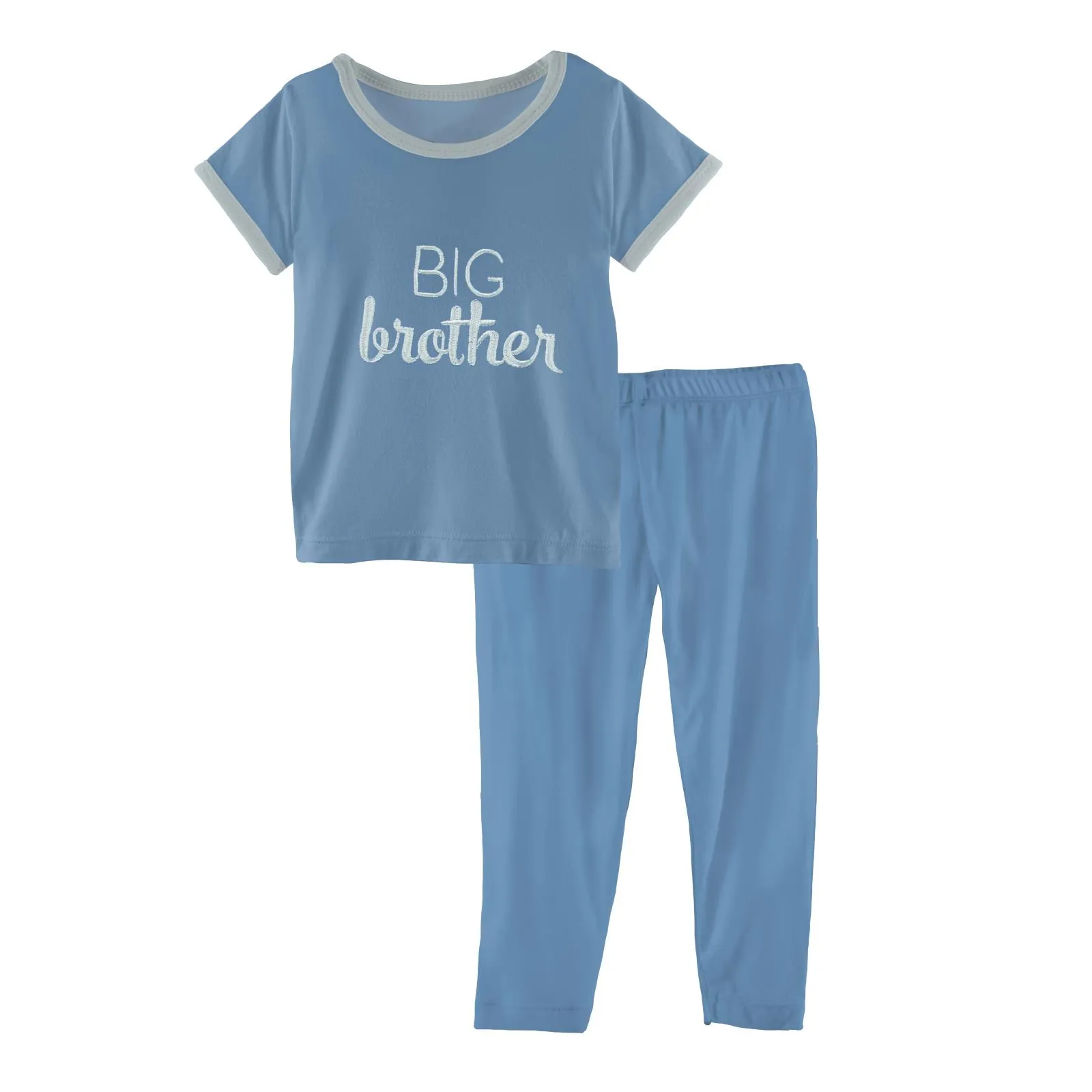 KicKee Pants Applique S/S Pajama Set - Blue Moon Big Brother