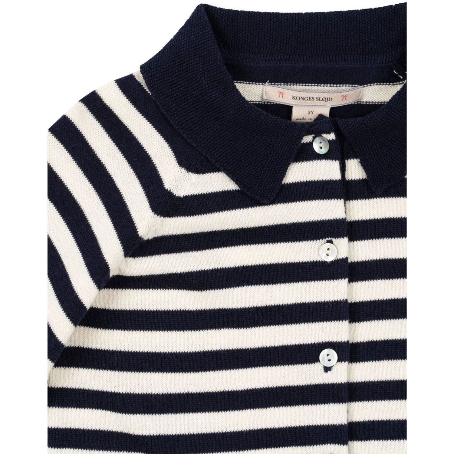 Konges Sløjd Navy Stripe Venton Knit Cardigan Gots