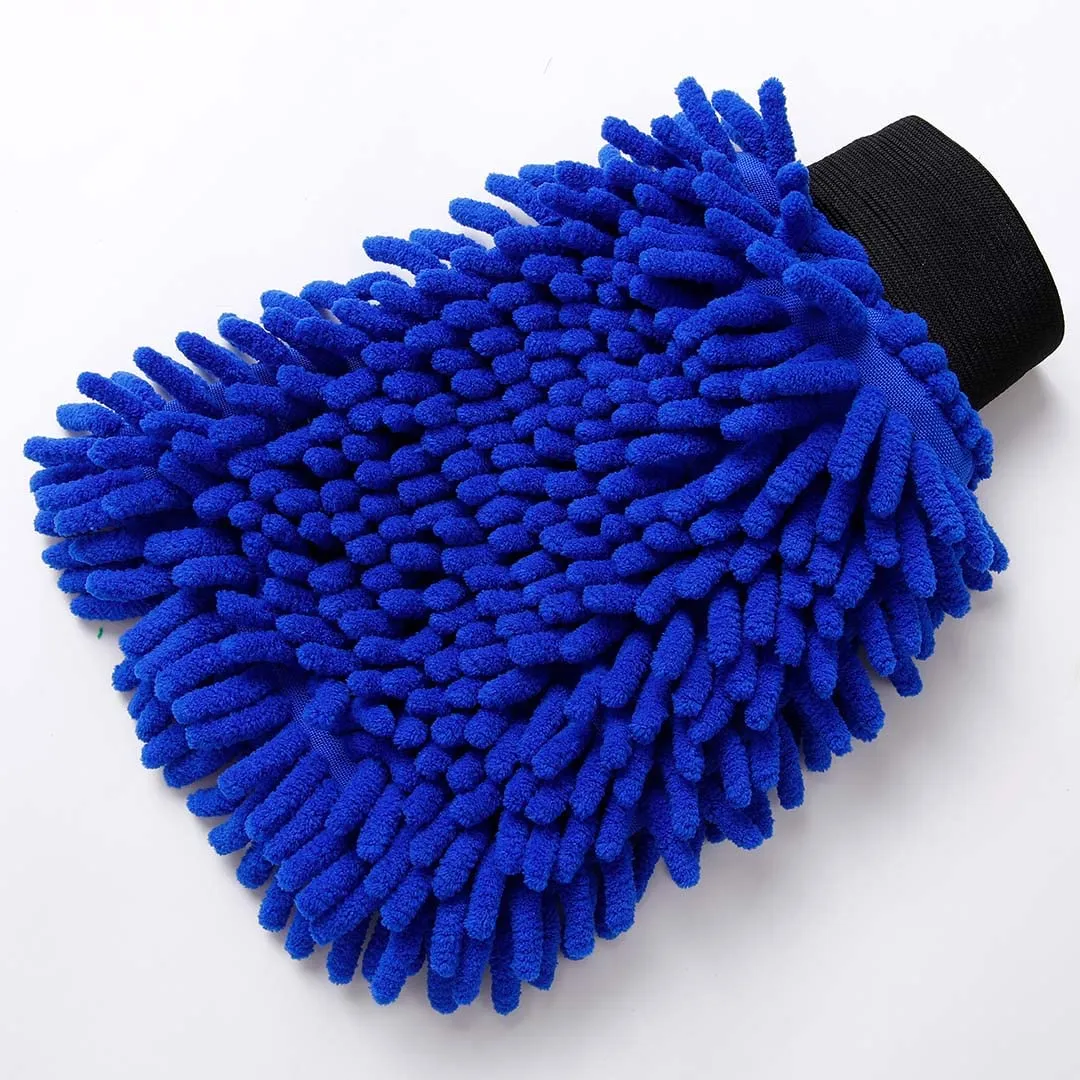 Kuber Industries Gloves | Microfiber Cleaning Gloves | Chenille Mitts for Kitchen | Hand Duster for Kitchen | 1000 GSM Hand Gloves | Double Sided Gloves | SHXNEFSST2 | Pack of 6 | Blue