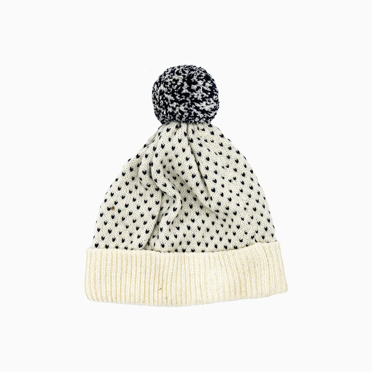 Lacoste Wool Logo Toboggan Beanie Hat With Pompom