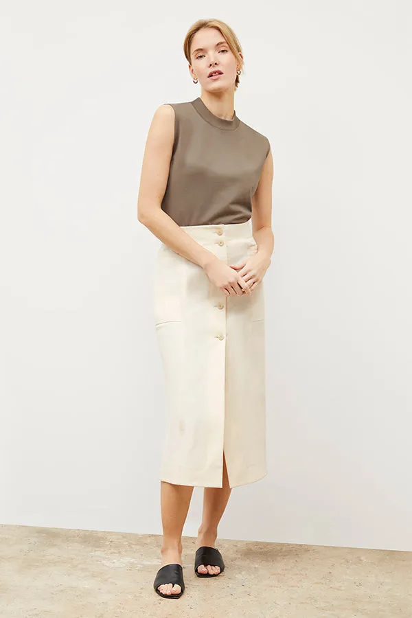 Lane Skirt - Eco Better Than Denim :: Tusk