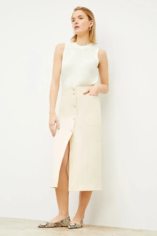 Lane Skirt - Eco Better Than Denim :: Tusk